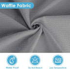 3 in 1 Shower Curtain and Liner,72 x 72 inch, Striped Grey