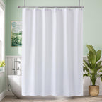 Amazer Ivory Shower Curtain Liner, Ivory Fabric Shower Liner, 2-in-1 Bathroom Shower Curtain and Liner, 12 Grommet Holes, Water Proof, Machine Washable, Hotel Quality, 72 x 72 Inches
