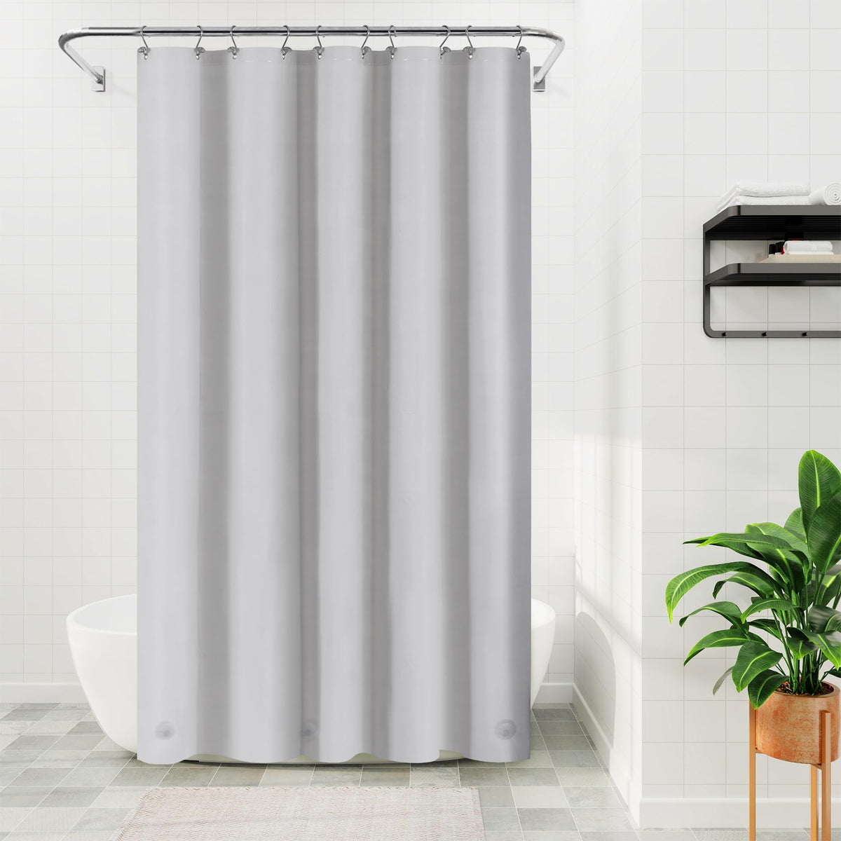 Barossa Design Oeko-tex Certified Shower Curtain Liner Standard Size, Clear