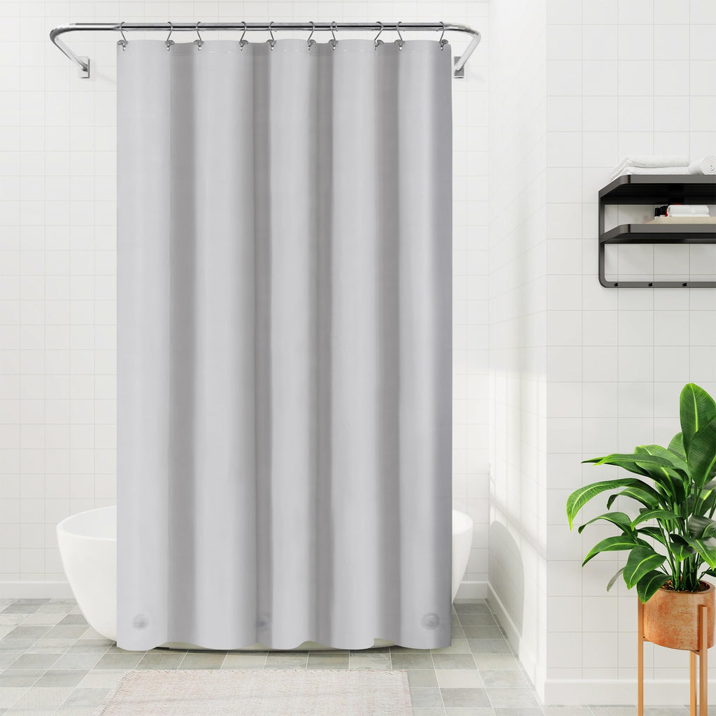 Barossa Design 48 inch Wide Stall Shower Curtain Liner with Magnets, Clear