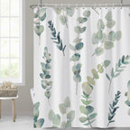 AWERT Blue Marble Shower Curtain - Waterproof for Bathroom Decor, Printed Washable With Hooks, 72x72 Inch