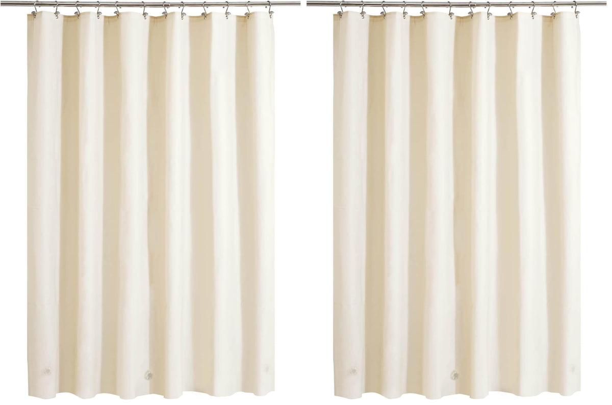 Barossa Design 48 inch Wide Stall Shower Curtain Liner with Magnets, Clear