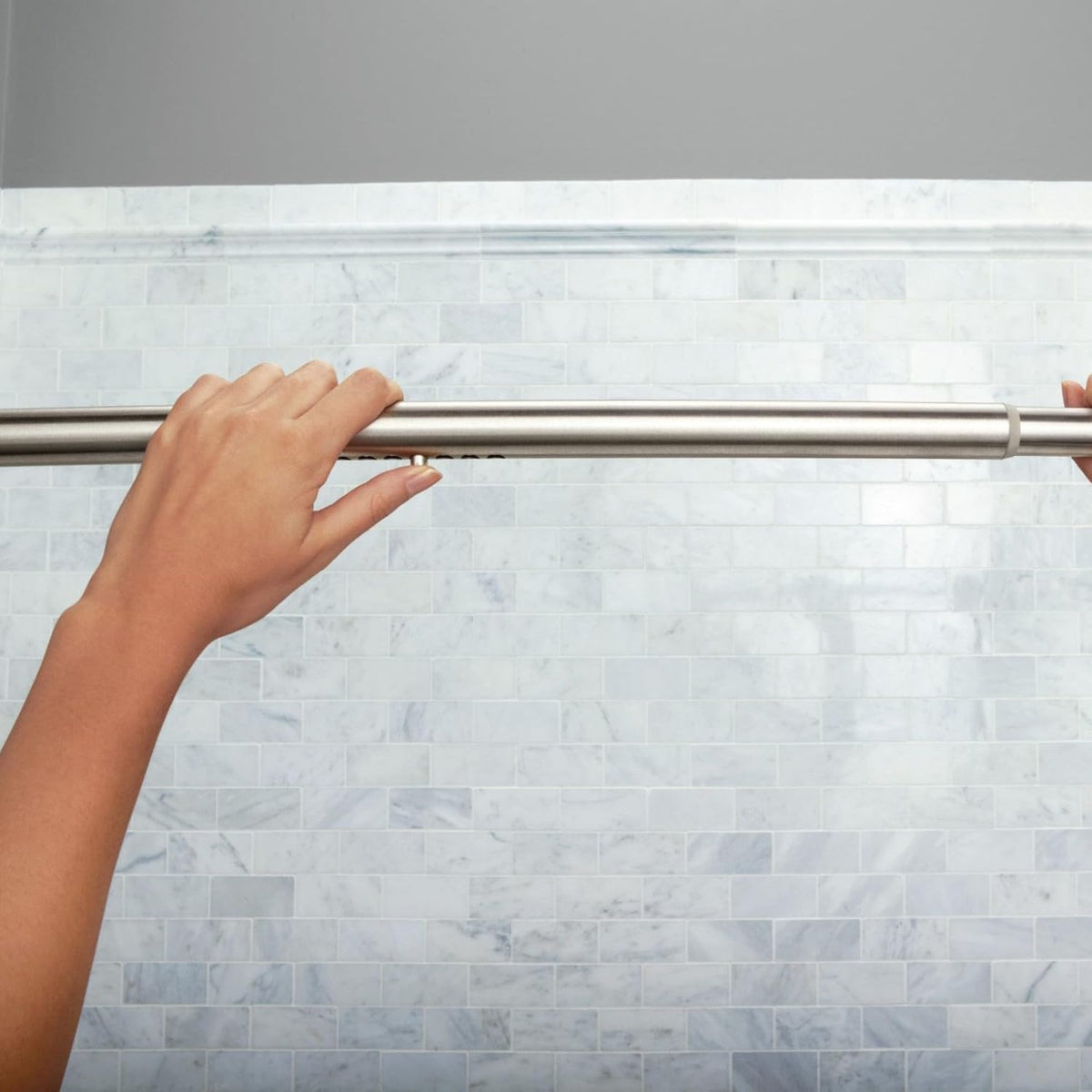 Moen Curved Tension Shower Curtain Rod 57–60 in., CSR2172BN