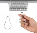 100 Pack Shower Curtain Hooks, 2.5" Metal Shower Curtain Rings, Made of Rust Resistant Nickle-Plated Steel, Pear Shaped Split Rings, Hanging Clips