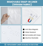 SORTTO Ringless Waffle Shower Curtain with Snap in Liner Set, 71x74, White