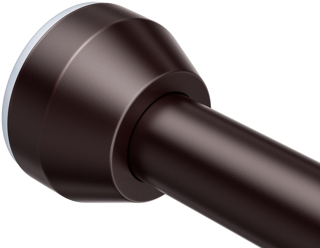TEECK Shower Curtain Rod, 32-79 inch Adjustable Tension Spring, 1 Inch Shower Curtain Rod Tension, Anti-Slip, Rust-Proof, No Drilling, for Bathroom, Black