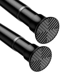 Black Shower Curtain Rod, 32-76 Inches, 7/8 Inch Diameter, 1 Pack