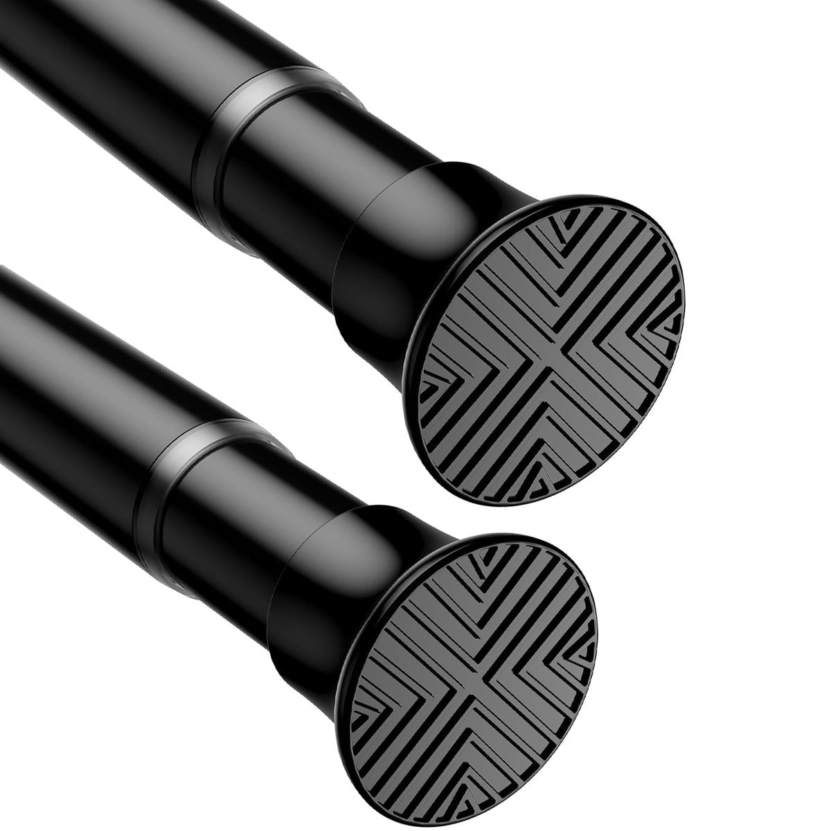 Black Shower Curtain Rod, 32-76 Inches, 7/8 Inch Diameter, 1 Pack