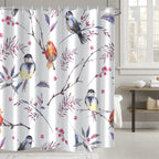 AWERT Blue Marble Shower Curtain - Waterproof for Bathroom Decor, Printed Washable With Hooks, 72x72 Inch