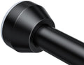 TEECK Shower Curtain Rod, 32-79 inch Adjustable Tension Spring, 1 Inch Shower Curtain Rod Tension, Anti-Slip, Rust-Proof, No Drilling, for Bathroom, Black