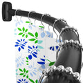 Tlooe Curved Shower Curtain Rod, 45-72 inches Adjustable Arched Shower Curtain Curved Rods, Rustproof Round Never Fall Design for Bathroom, Black, Need to Drill