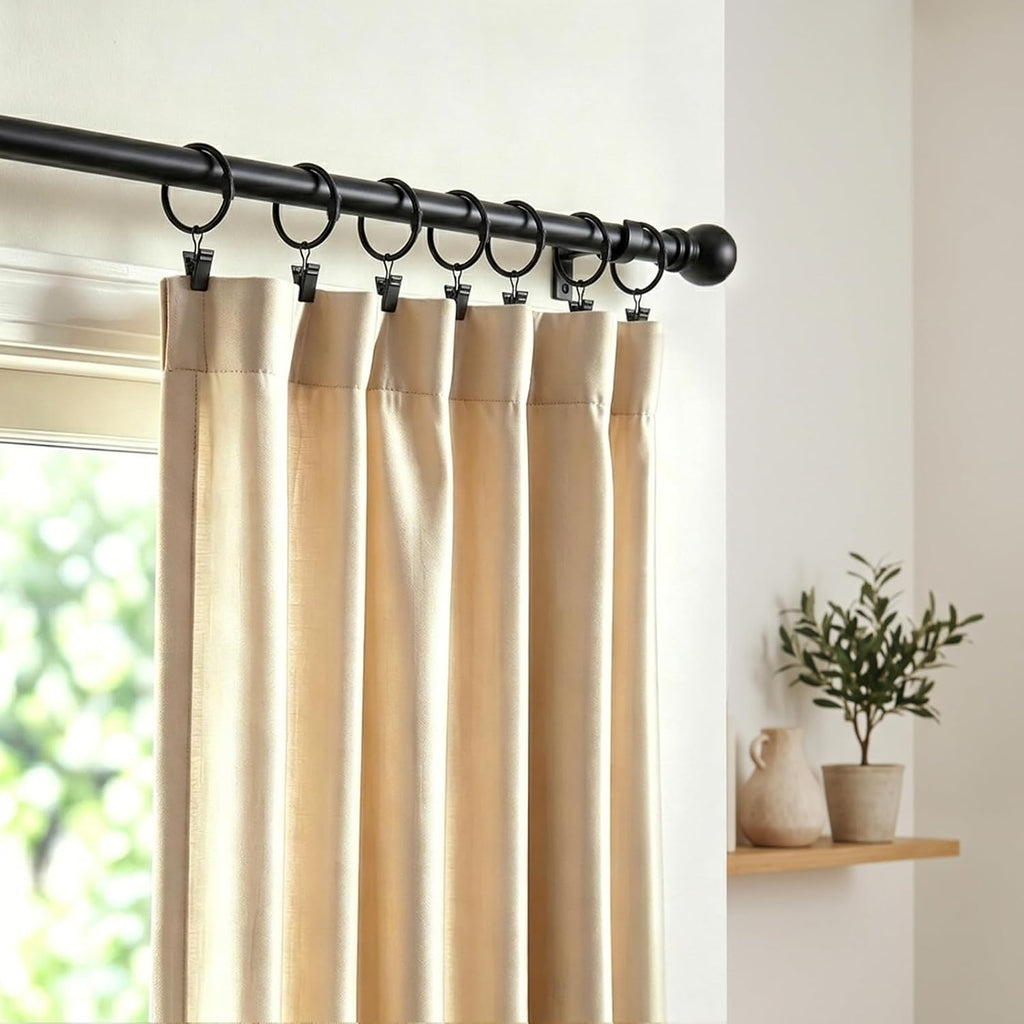 24 Pack 2 Inches Openable Curtain Rings with Clips