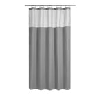 N&Y HOME Stall Waffle Weave Shower Curtain with Snap-in Liner White 36x72