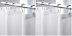 AmazerBath Extra Long Shower Curtain 96 Inches Long, Waffle Shower Curtain White Extra Long, Fabric Shower Curtains for Bathroom, Heavy Duty 240G Waffle Textured, 72x96 Inches