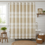 Serafina Home Nautical Striped Blue and White Fabric Shower Curtain: