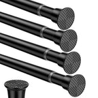 2pack Spring Tension Curtain Rods 18-36 Inch Adjustable Black Tension Rod