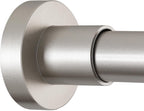 BRIOFOX Shower Curtain Rod Adjustable 18-78 Inch, Stainless Steel Spring Tension Shower Rod No Drilling Non Slip, Silver