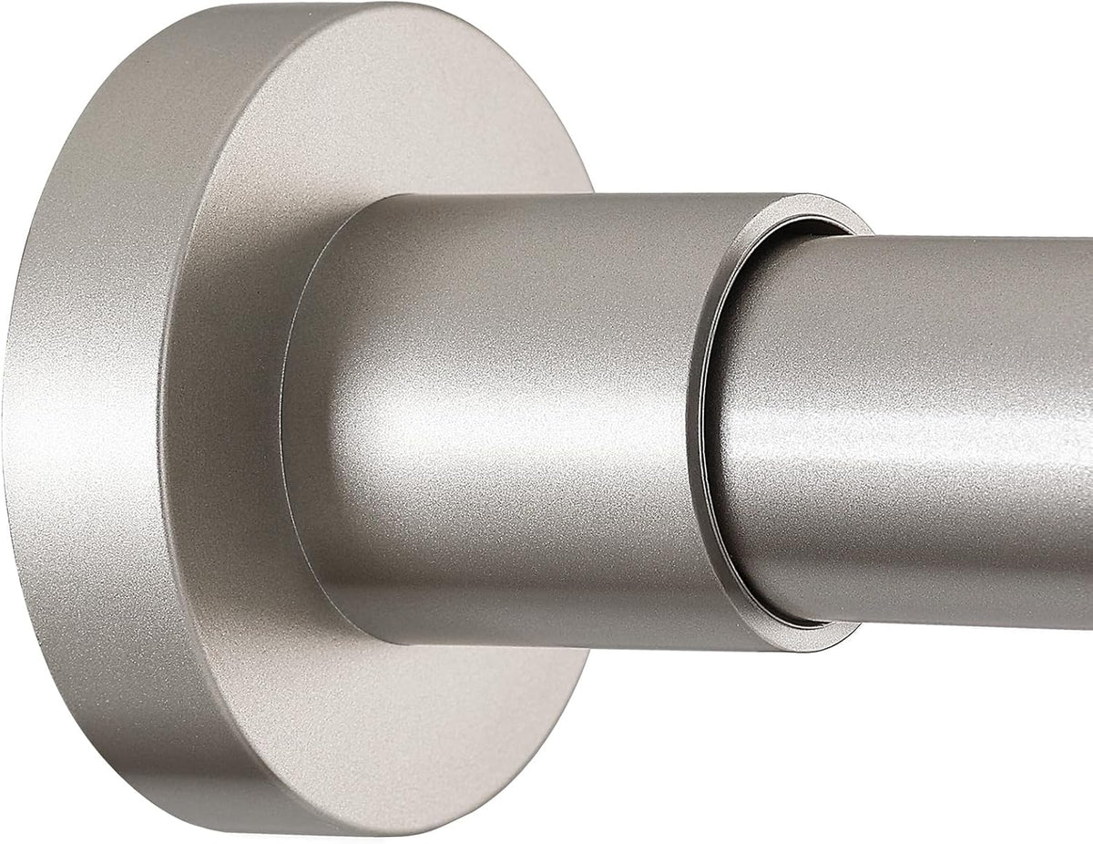 BRIOFOX Shower Curtain Rod Adjustable 18-78 Inch, Stainless Steel Spring Tension Shower Rod No Drilling Non Slip, Silver