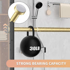 Gold Shower Curtain Rod 34-66 Inches(2.8-5.5ft) Never Rust Adjustable Shower Rod Spring Tension Non Slip No Drilling Shower Rods for Bathroom Garland Window
