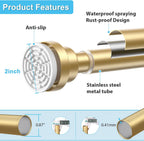 Shower Curtain Rod 30 To 76 Inch(2.6-6.4ft), Gold