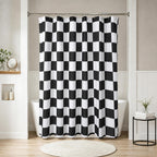 N&Y HOME Fabric Small Stall Shower Curtain Liner Extra Long 36x84, White
