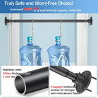 Heavy Duty Shower Rod - Industrial Shower Curtain Rod Wall Mounted for Bathroom,Closet,Room Divider,Outdoor Patio - 28 to 76"Adjustable Shower Pole - Matte Black