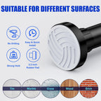 Ausemku Shower Curtain Rod 32-80 Inch Adjustable - Heavy Duty No drill Spring Tension Shower Rod, Non-Slip Rustproof Telescopic Rod for Bathroom, Black