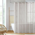 Madison Park Anna Sheer Shower Curtain for Bathroom, 72 x 72, White
