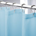 AmazerBath Short Shower Curtain 72x65 Inches, White Shower Curtain Waffle Textured, Heavy Duty 240GSM, Fabric Shower Curtain, Hotel Quality Bathroom Shower Curtains, Thick and Heavy
