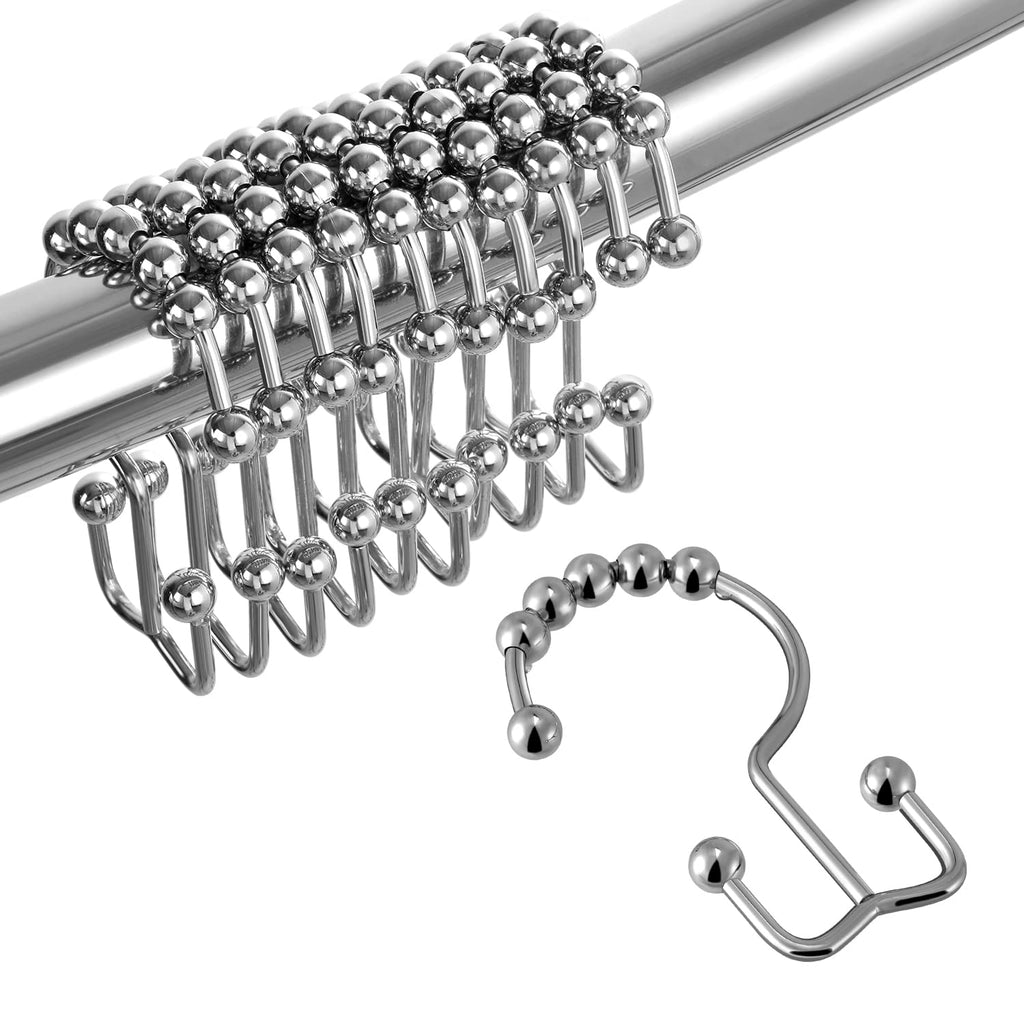 TOPROD Shower Curtain Hooks Rings Shower Curtain Hangers for Bathroom Hooks