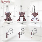 Highland Cow Shower Curtain Hooks Set of 12 for Farmhouse Bath