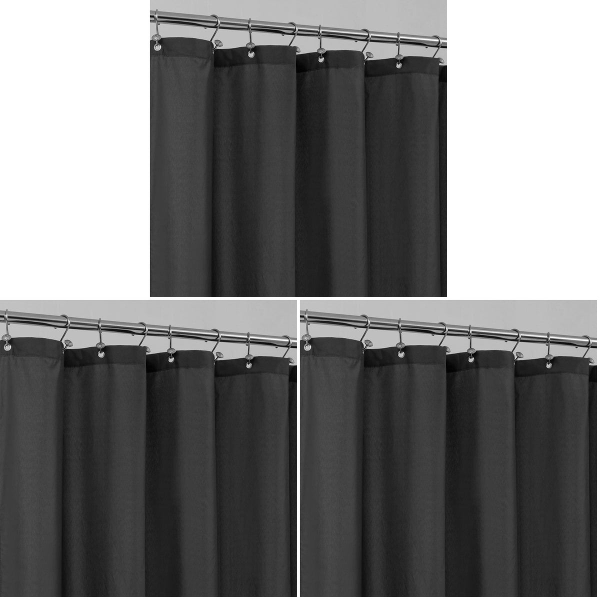 ALYVIA SPRING 72x96 Extra Long Waterproof Fabric Shower Curtain Liner White