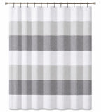 Dainty Home Ombre Waffle Weave Shower Curtain 70 x 72 Grey Textured Fabric Shower Curtain, Hotel Style Waffle Weave Bathroom Curtain, Water Resistant Polyester Ombre Shower Curtain