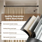 HYSEYY Heavy Duty Shower Curtain Rod,26-80inch Adjustable Tension Rod Black