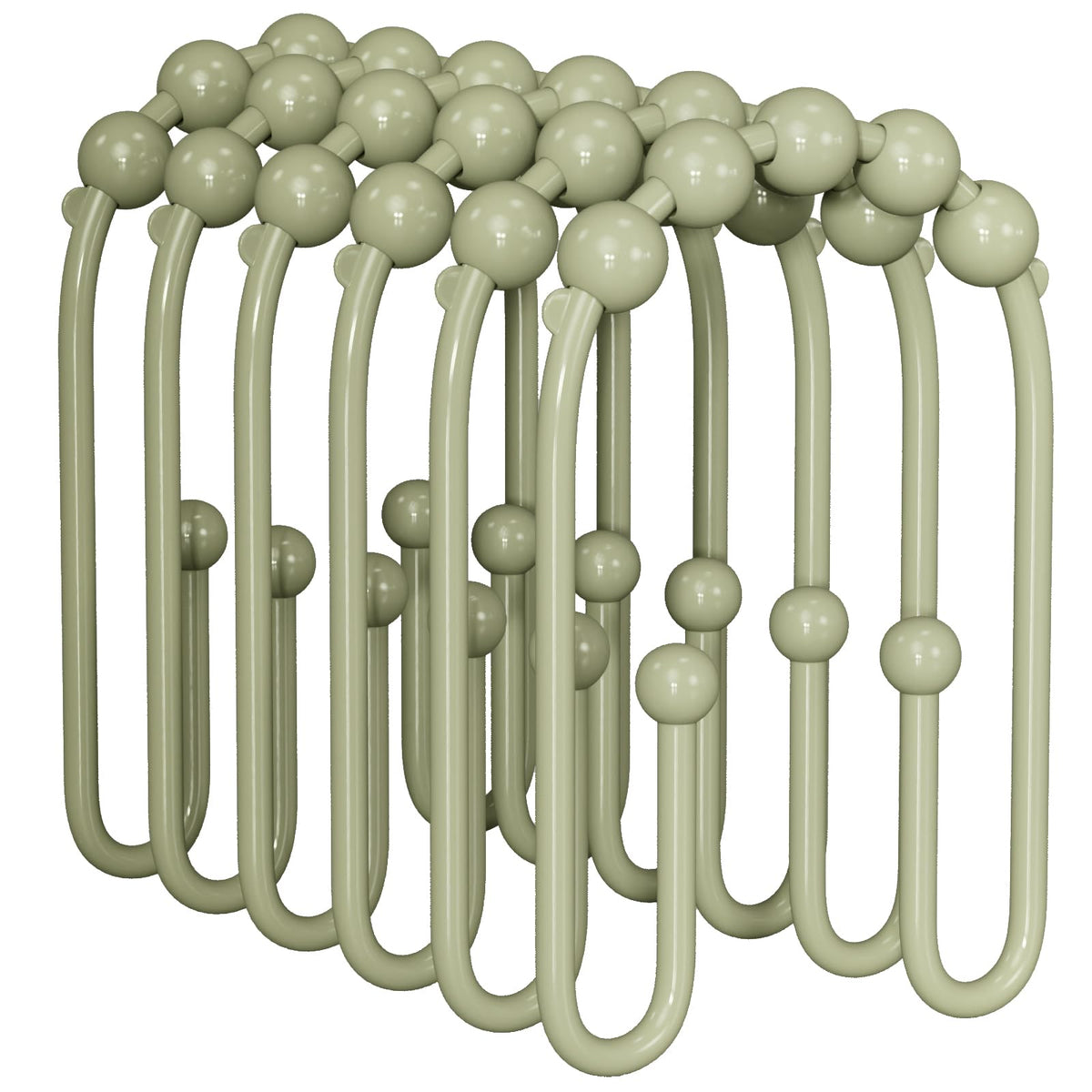 AmazerBath Shower Curtain Hooks, Gold Shower Curtain Hooks Rust Proof, Non-Slip Simple Double Hook Shower Curtain Hooks for Shower Curtain, Sturdy Shower Curtain Rings, 12Pcs