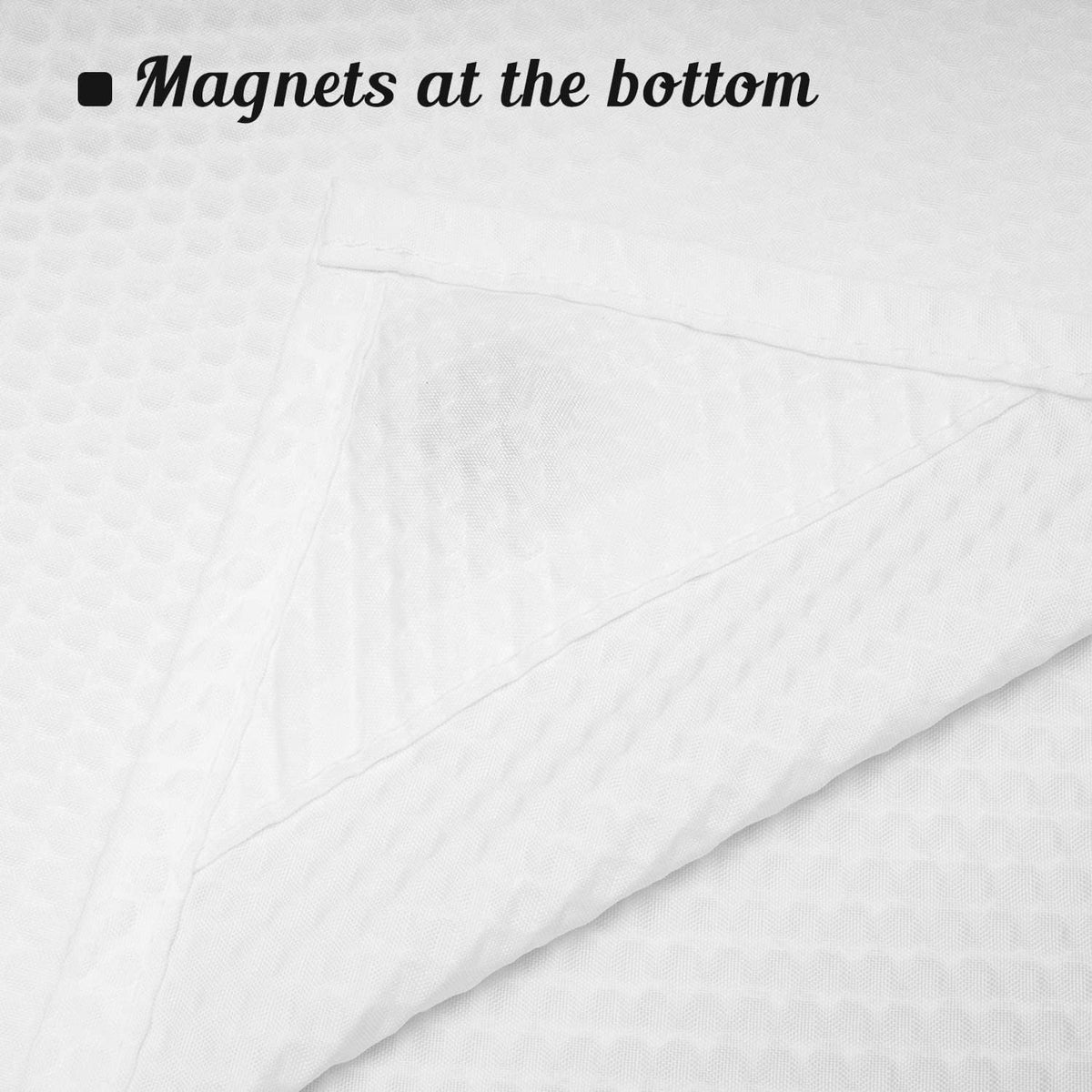 Mrs Awesome Embossed Microfiber Shower Curtain Liner 71 x 96, White