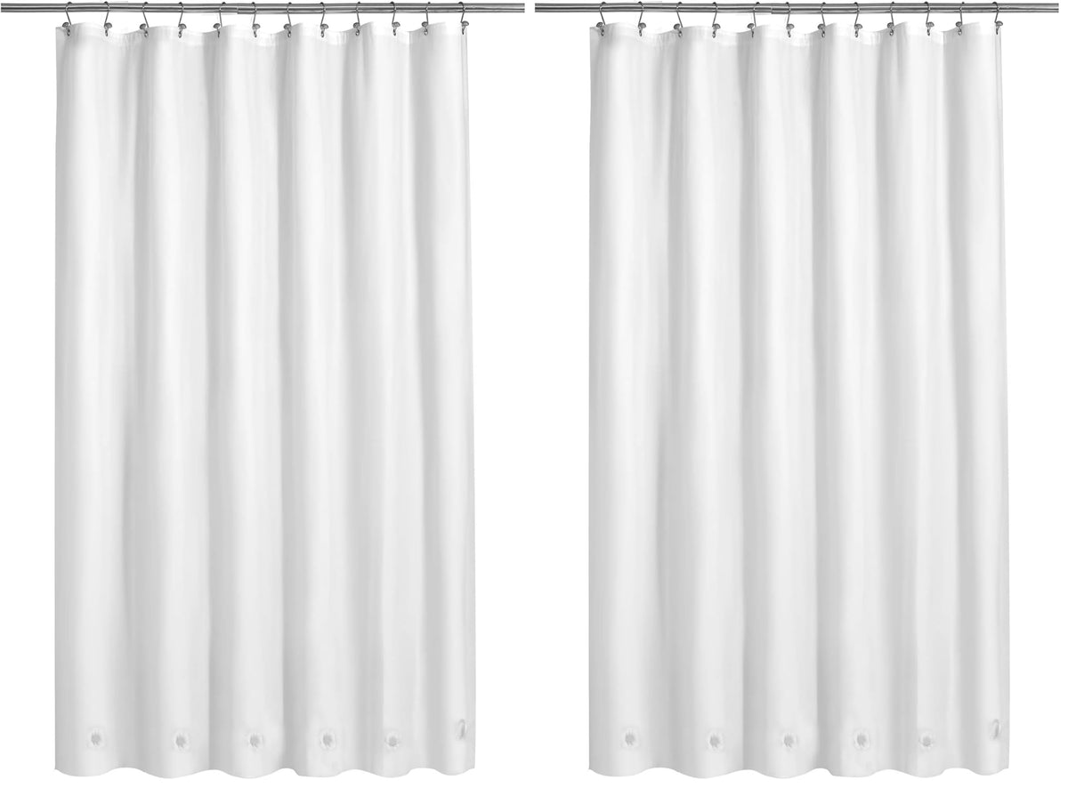 Barossa Design 48 inch Wide Stall Shower Curtain Liner with Magnets, Clear