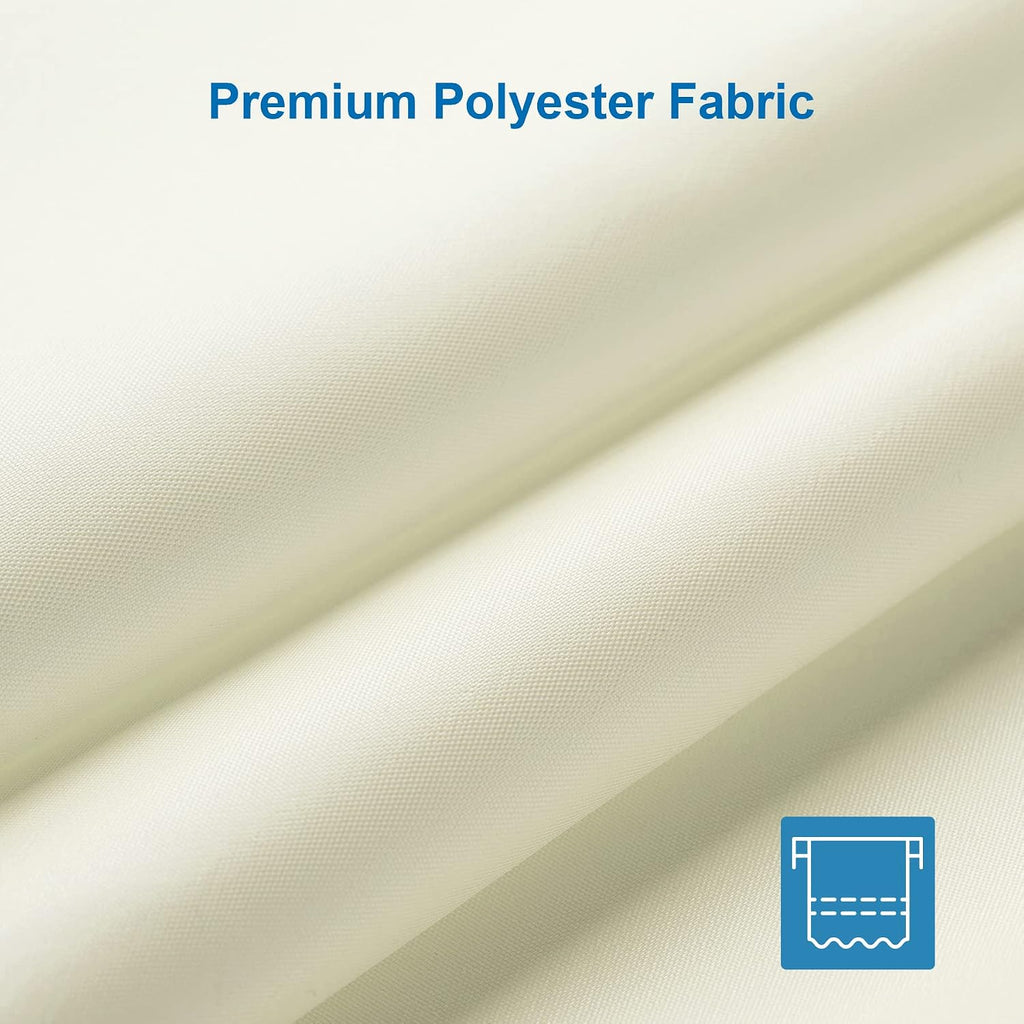 Amazer Ivory Shower Curtain Liner, Ivory Fabric Shower Liner, 2-in-1 Bathroom Shower Curtain and Liner, 12 Grommet Holes, Water Proof, Machine Washable, Hotel Quality, 72 x 72 Inches
