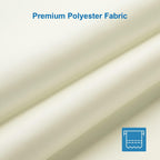 Amazer Ivory Shower Curtain Liner, Ivory Fabric Shower Liner, 2-in-1 Bathroom Shower Curtain and Liner, 12 Grommet Holes, Water Proof, Machine Washable, Hotel Quality, 72 x 72 Inches