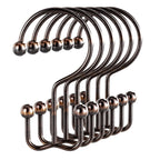 Bathway Shower Curtain Hooks Nickel Shower Curtain Rings, 12 Pcs Double Hook Shower Curtain Hooks Rings Shower Curtain Hangers Rust Proof, Metal Shower Hooks for Bathroom Shower Curtain Rod