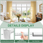 YNL Tension Curtain Rod No Drilling, 41-86 Inch Heavy Duty Shower Curtain Rod, One-Click Adjustable Tension Rods for Bathroom/Patio/Window, Outdoor Rods, Renter Friendly, Non-Slip, White