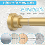Shower Curtain Rod 30 To 76 Inch(2.6-6.4ft), Gold