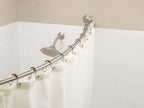 Moen Brushed Nickel Shower Curtain Rings with Double Hooks for Bathroom Shower Rod, (Pack of 12), SR2201BN