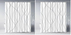 Striped Shower Curtain for Bathroom, Grey White, 72" W x 72" L