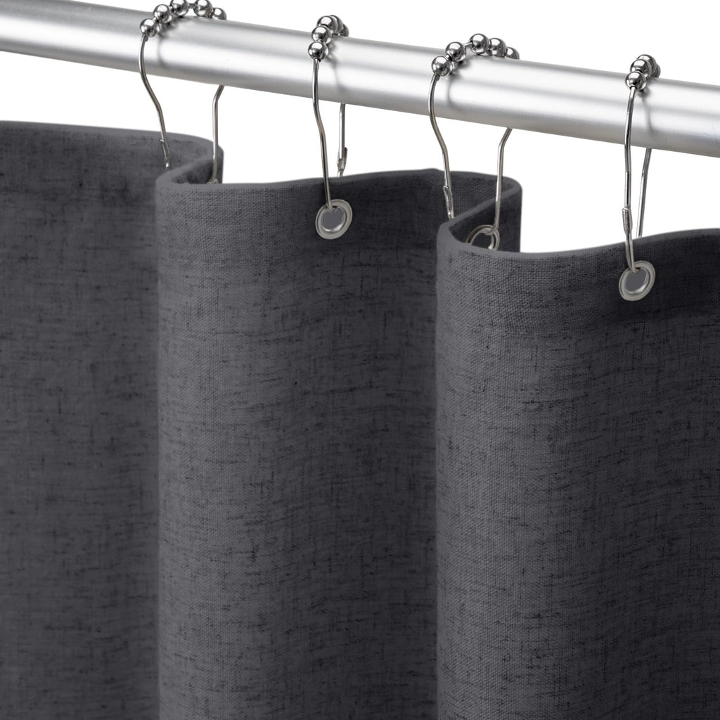 Linen Shower Curtain Beige Boho Cream Natural Cloth 72" W x 72" L