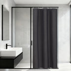 Seenus Natural Sage Green Linen Look Fabric Shower Curtain, Heavy Duty Faux Linen Textured Shower Curtain Water-Resistant, 72 x 72 Inch Soothing Forest Green Farmhouse Bathroom Decor Shower Curtains