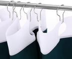 Queekay 60 Pcs Metal Shower Curtain Hooks Reusable Hanging Clips, Silver