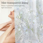 EVA Waterproof Shower Curtain Liner - Matte Clear & Frosted Design with 12 Hooks, Soft Touch, Privacy & Light Transparency, Ideal for Bathroom Decor (Fragrant Grass, 72" x 72")