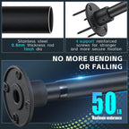 Shower Curtain Rods, 29-64inch Adjustable Shower Pole - Heavy Duty Shower Rods for Bathroom Matte Black (1 Pack)