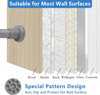 Grey Shower Curtain Rod 28"-39.5", Never Rust Anti-Slip Adjustable Tension Curtain Rods No Drilling, Heavy Duty Spring Enlarged Diameter 1" Tension Rod for Bathroom/Closet/Room Divider